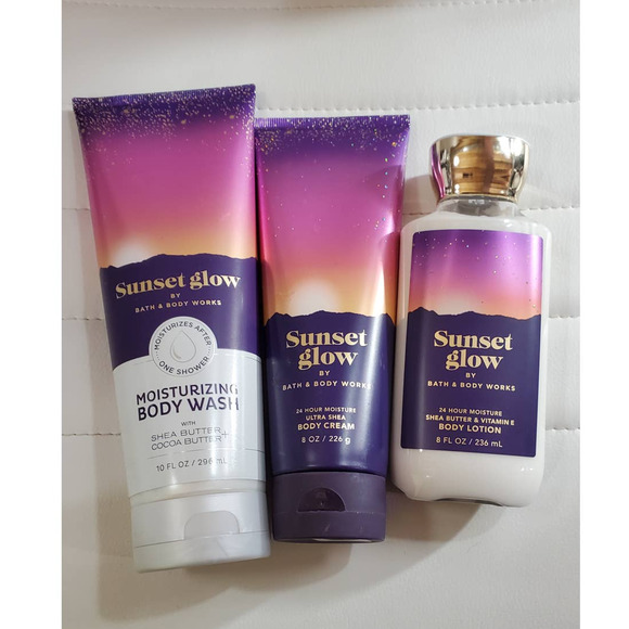 Bath & Body Works Other - NEW! Bath & Body Works Sunset Glow Body Wash Lotion Cream Fragrance Set of 3